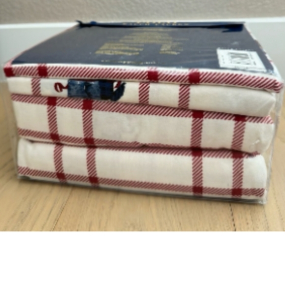 Brand new Ralph Lauren Polo bear HOLIDAY KING FLANNEL sheet set - Picture 3 of 6